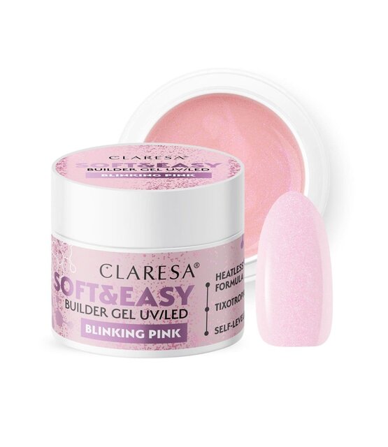 Claresa Soft & Easy Buildergel|BLINKING PINK I 12 gr. Nailstyling