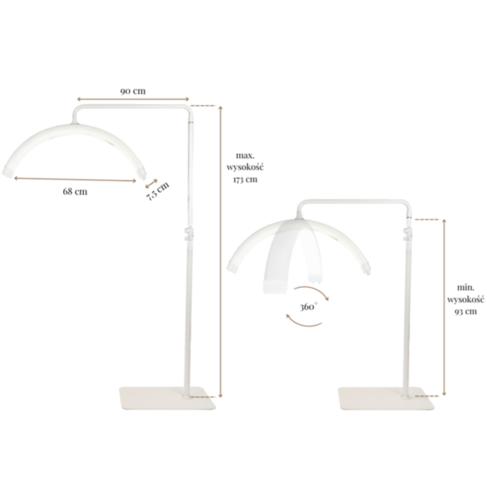 Glow  Beautysalon Booglamp | LED | 360 graden ROTATIE | behandellamp Glow  Beautysalon Booglamp | LED | 360 graden ROTATIE | behandellamp