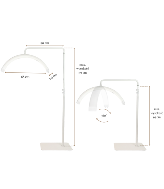 Beautysalon Booglamp | LED | 360 graden ROTATIE | behandellamp