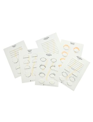 Oefenbladen voor wimperextensions