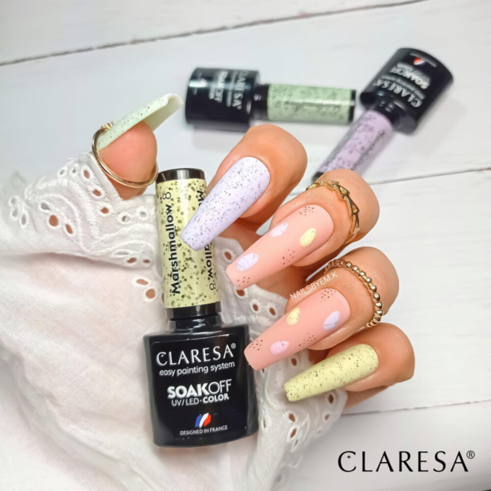 CLARESA  Claresa UV/LED Gellak Marshmallow 8 – Zachte en Elegante Nagelkleur