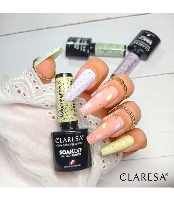 Claresa UV/LED Gellak Marshmallow 8 – Zachte en Elegante Nagelkleur