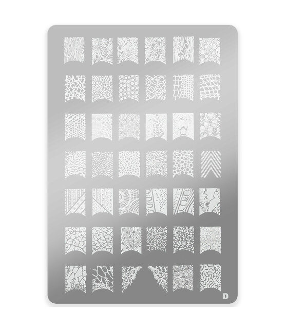 Stempelplaat met Patronen D – Maat L voor Gedetailleerde Nagelkunst