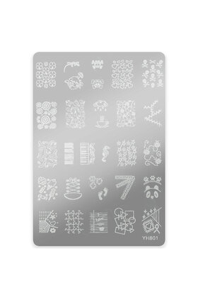 Stempelplaat met patronen YH nr. 801