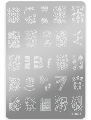 Stempelplaat met patronen YH nr. 801