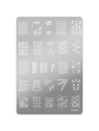 Stempelplaat met patronen YH nr. 801