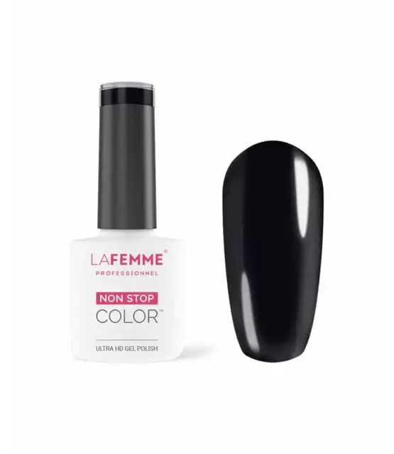 La Femme Gel Polish H073 Black Shadow – Gitzwart & Langhoudend