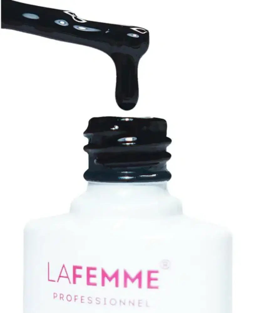 La Femme La Femme Gel Polish H073 Black Shadow – Gitzwart & Langhoudend La Femme La Femme Gel Polish H073 Black Shadow – Gitzwart & Langhoudend