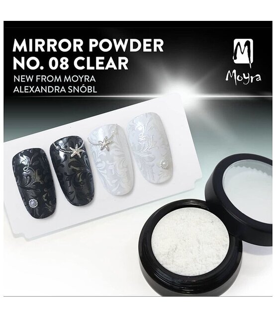 Moyra Mirror Powder No. 08 Clear – chrome effect poeder 1 g