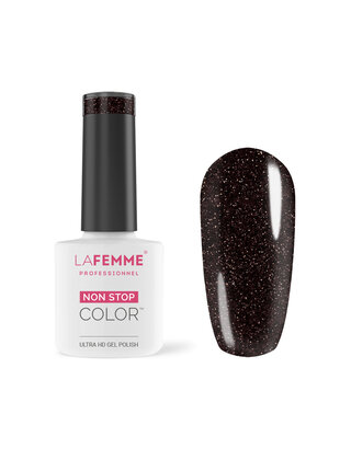 La Femme H409 gel polish – chocolade glitter nagellak 8g