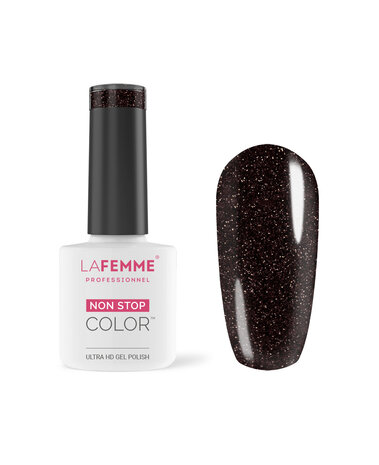 LA FEMME La Femme H409 gel polish – chocolade glitter nagellak 8g LA FEMME La Femme H409 gel polish – chocolade glitter nagellak 8g