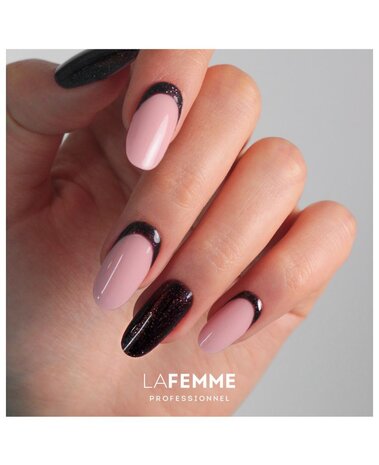 LA FEMME La Femme H409 gel polish – chocolade glitter nagellak 8g LA FEMME La Femme H409 gel polish – chocolade glitter nagellak 8g