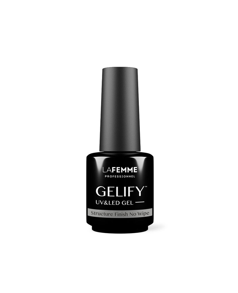 La Femme Gelify Structure Finish No Wipe 15 gr – topcoat zonder plaklaag La Femme Gelify Structure Finish No Wipe 15 gr – topcoat zonder plaklaag