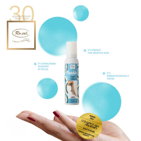 Ro.ial Ro.ial Bubble Wax Spray Chlorofyl 150 ml – koude wax voor gevoelige huid Ro.ial Ro.ial Bubble Wax Spray Chlorofyl 150 ml – koude wax voor gevoelige huid