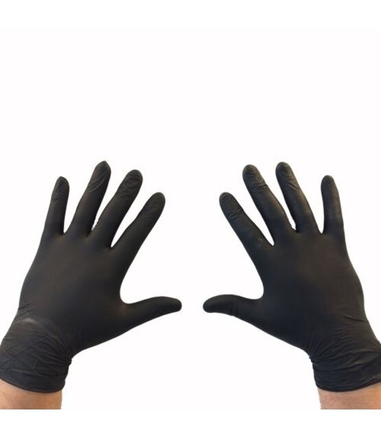 Ro.ial nitril handschoenen zwart S 100 st – AQL 15,