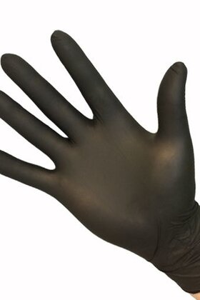 Ro.ial nitril handschoenen zwart S 100 st – AQL 15,