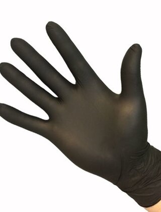 Ro.ial nitril handschoenen zwart S 100 st – AQL 15,