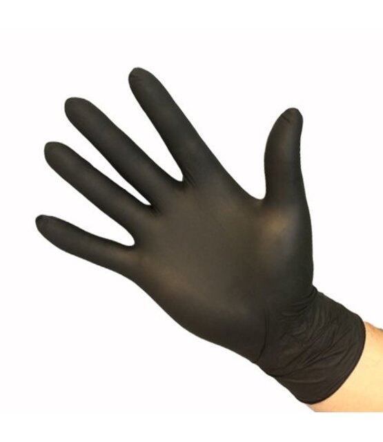 Ro.ial nitril handschoenen zwart S 100 st – AQL 15,