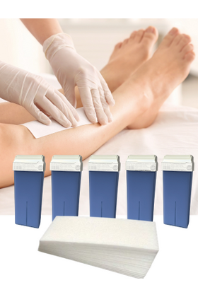 Voordeelbox 5 Stripwax Refills Azuleen 100 ml + 100 Harsstrips