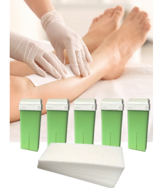 Voordeelbox 5 Stripwax Refills Aloe Vera & Argan 100 ml + 100 Harsstrips