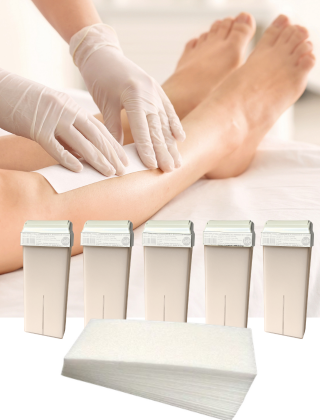 Voordeelbox 5 Stripwax Refills Zinc Oxide 100 ml + 100 Harsstrips