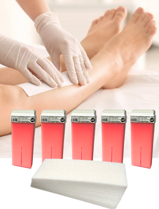 Voordeelbox 5 Stripwax Refills Titanium 100 ml + 100 Harsstrips