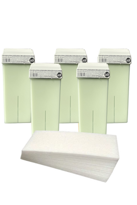 Stripwax Voordeelbox Aloe Vera & Argan – 5x 100 ml + 100 Strips