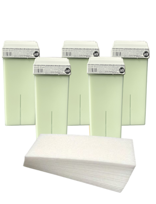 Stripwax Voordeelbox Aloe Vera & Argan – 5x 100 ml + 100 Strips