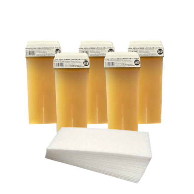 Stripwax Voordeelbox Natural 5x100ml + 100 Strips