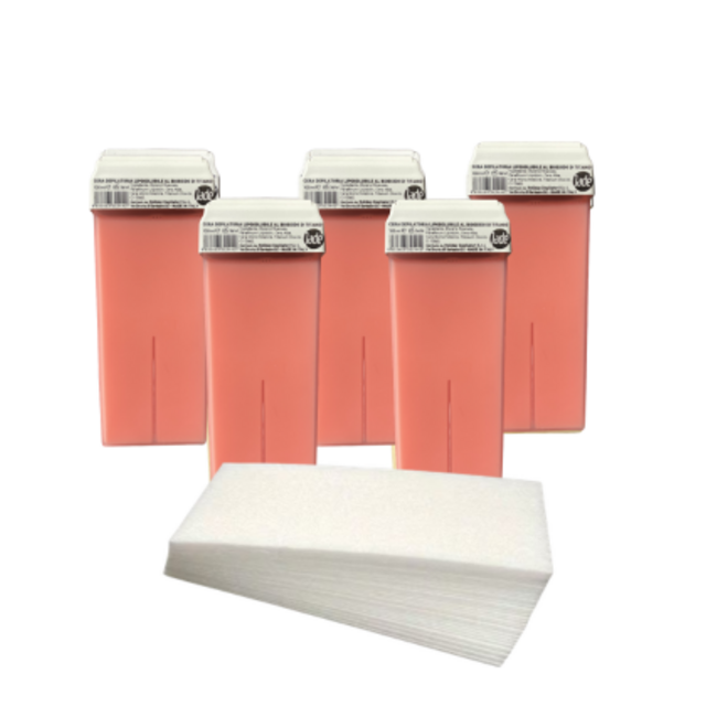 Stripwax Voordeelbox Titanium 5x100ml + 100 Strips