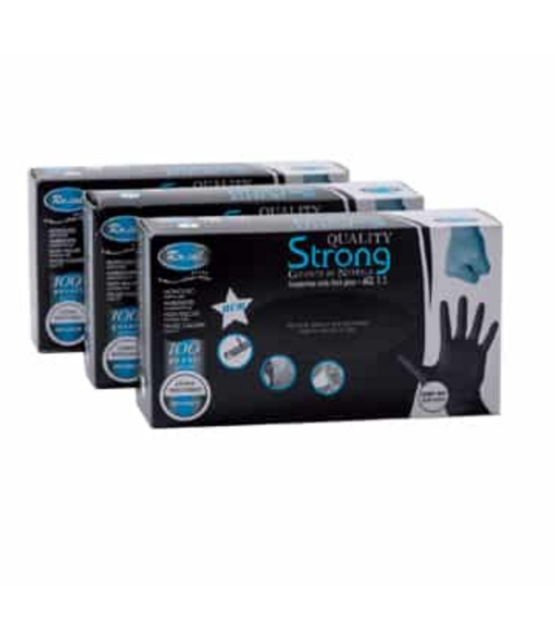 Ro.ial nitril handschoenen zwart S 100 st – AQL 15,