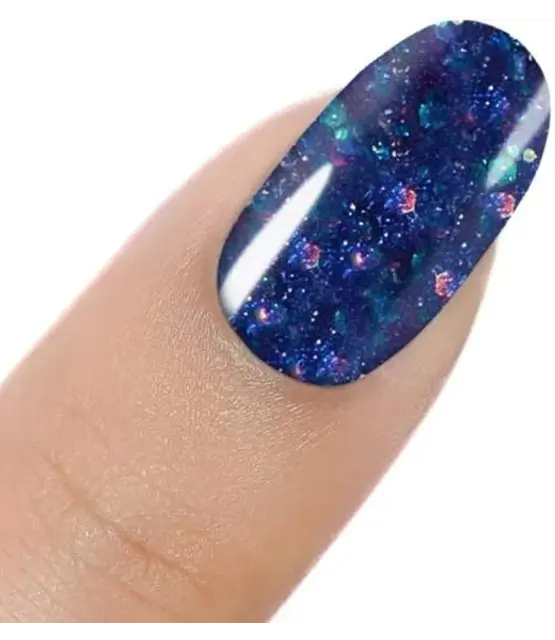 La Femme UV&LED Hybrid Nagellak H266  Sparkling blue