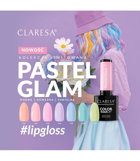 CLARESA Pastel Glam 7 Gel Polish – Pastelgroene Gellak 5 g