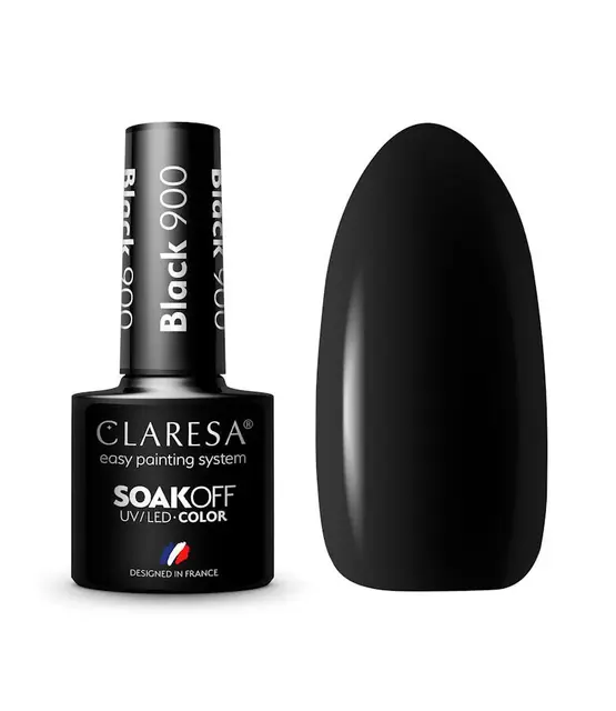 CLARESA Black Gel Polish – Diepzwarte Soak-Off Gellak 5 ml