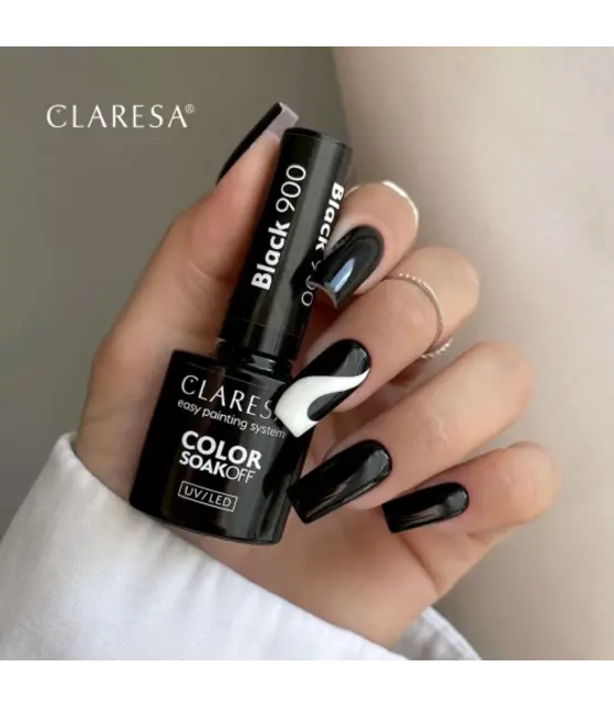 CLARESA Black Gel Polish – Diepzwarte Soak-Off Gellak 5 ml