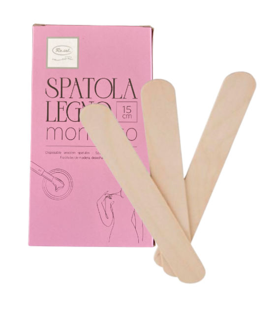 Brede Spatels 15 cm - 100 stuks- Houten Spatels Wax