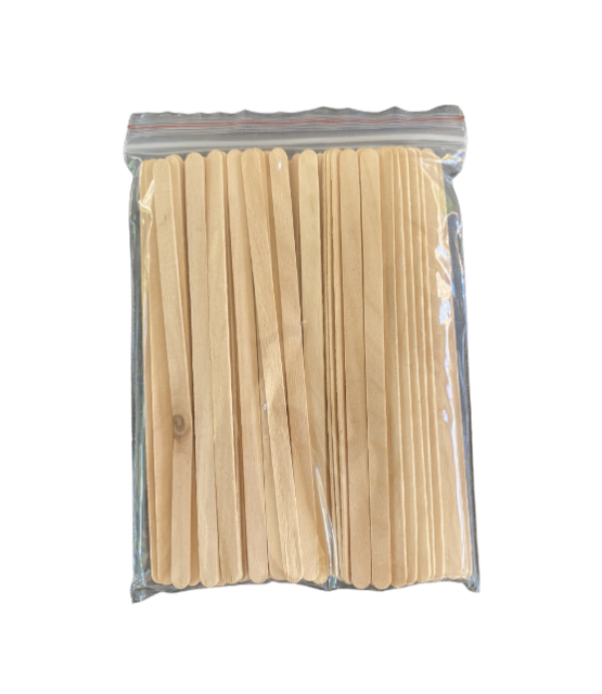 Wax Spatels Hout Smal 100 stuks – Extra Stevig