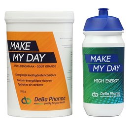 DEBA PHARMA HEALTH PRODUCTS MAKE MY DAY ORANGE COMPLEXE GLUCIDIQUE (1 200 G) + BIDON TACX