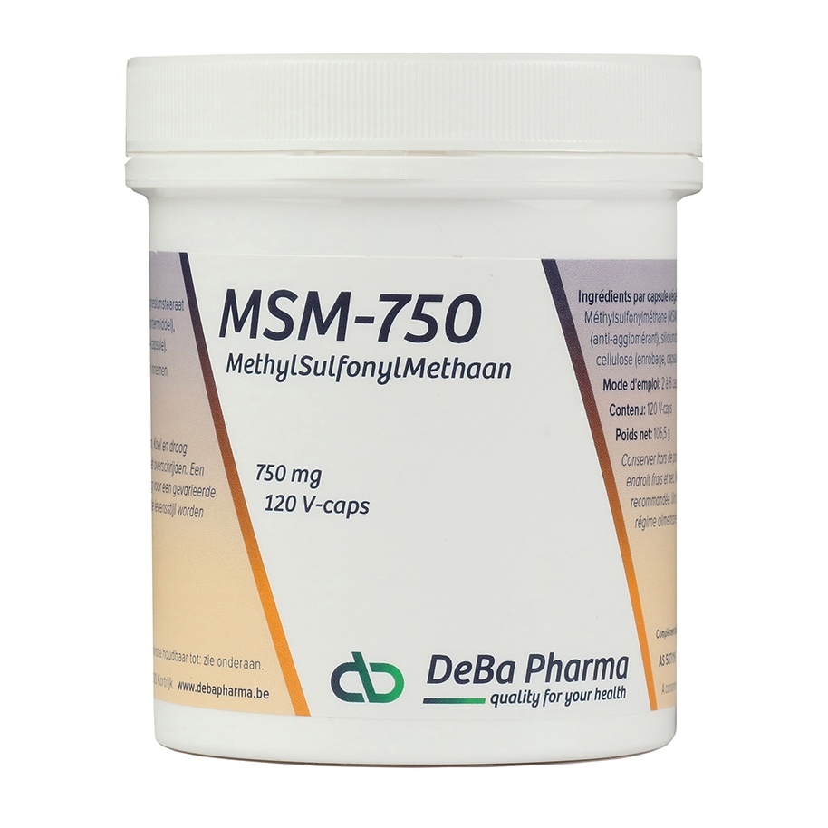 DEBA PHARMA HEALTH PRODUCTS MSM 750 (120 V-CAPS)