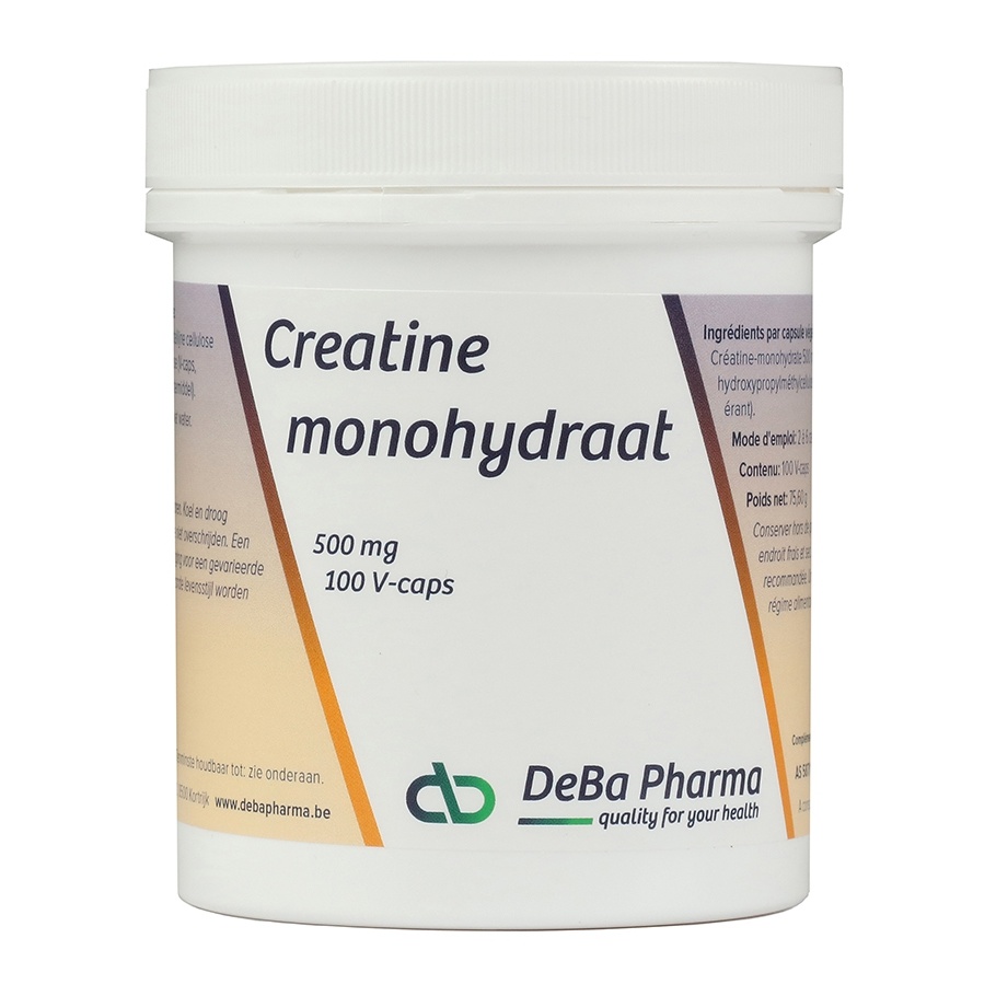 DEBA PHARMA HEALTH PRODUCTS CREATINE MONOHYDRAAT 500 (100 V-CAPS)