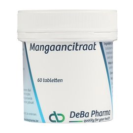 DEBA PHARMA HEALTH PRODUCTS MANGAANCITRAAT (60 TABLETTEN)