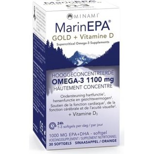 MINAMI NUTRITION OMEGA 3 MINAMI MARINEPA GOLD + VITAMINE D3 - OMÉGA 3 CONCENTRÉ (30 SOFTGELS)