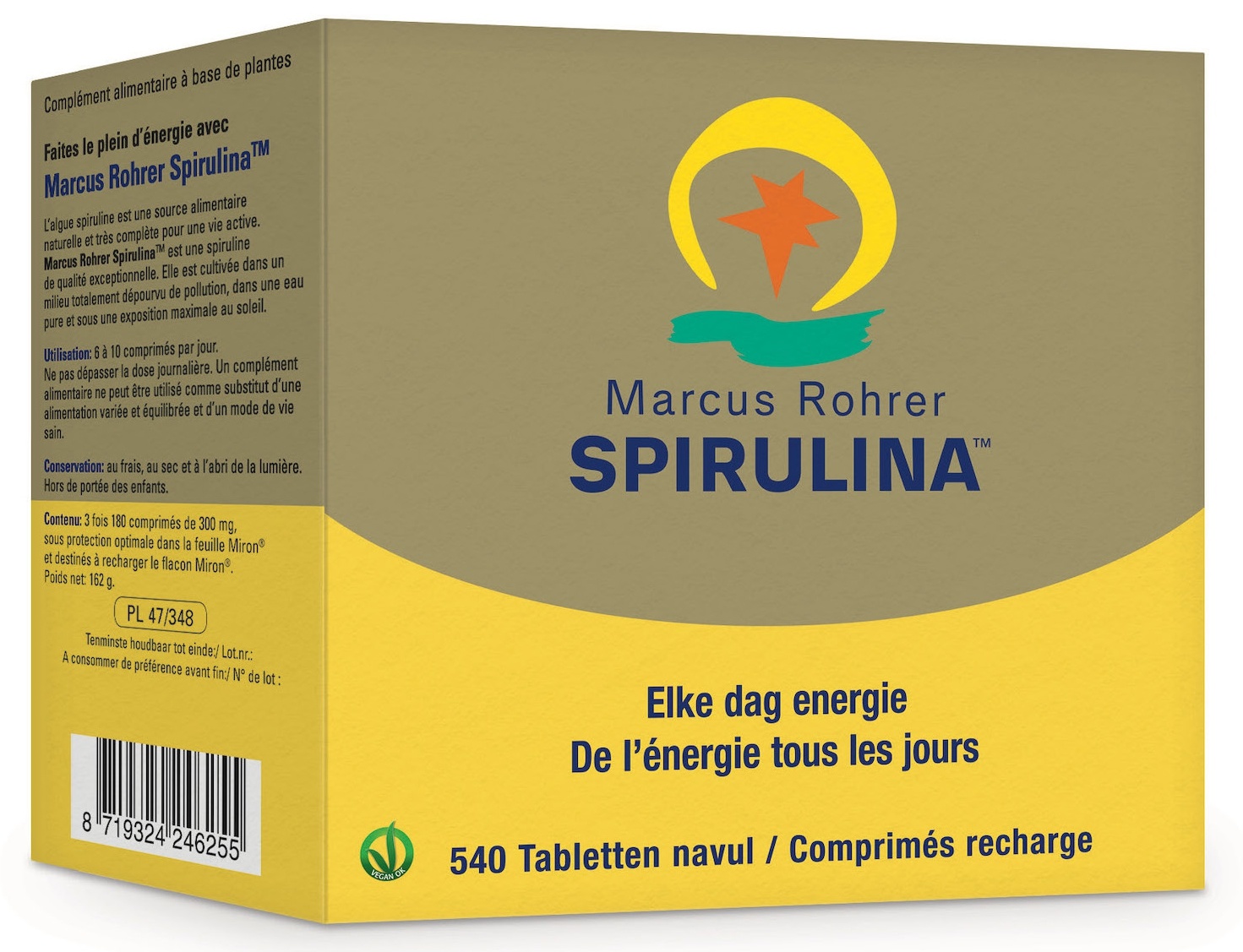 MARCUS ROHRER SPIRULINA NAVULVERPAKKING (3 x 180 TABLETTEN)