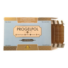 BIJENHOF BEE PRODUCTS PROGELPOL AMPULLEN MET 4 SCHATTEN VAN DE BIJENKORF (20 AMPULLEN X 10 ML)