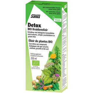 SALUS HAUS DETOX BIO KRUIDENELIXIR DETOXKUUR MET KURKUMA, ARTISJOK, PAARDENBLOEM, GROENE THEE (250 ML)