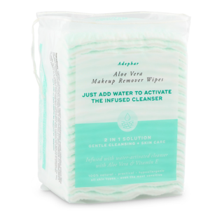 ADEPHAR EXPERT SKIN CARE ADEPHAR LINGETTES DÉMAQUILLANTES 2-EN-1 À L'ALOE VERA (40 PIÈCES)