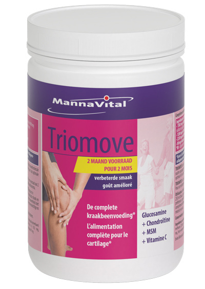 MANNAVITAL NATURAL PRODUCTS TRIOMOVE - MET VANILLESMAAK (480 G)