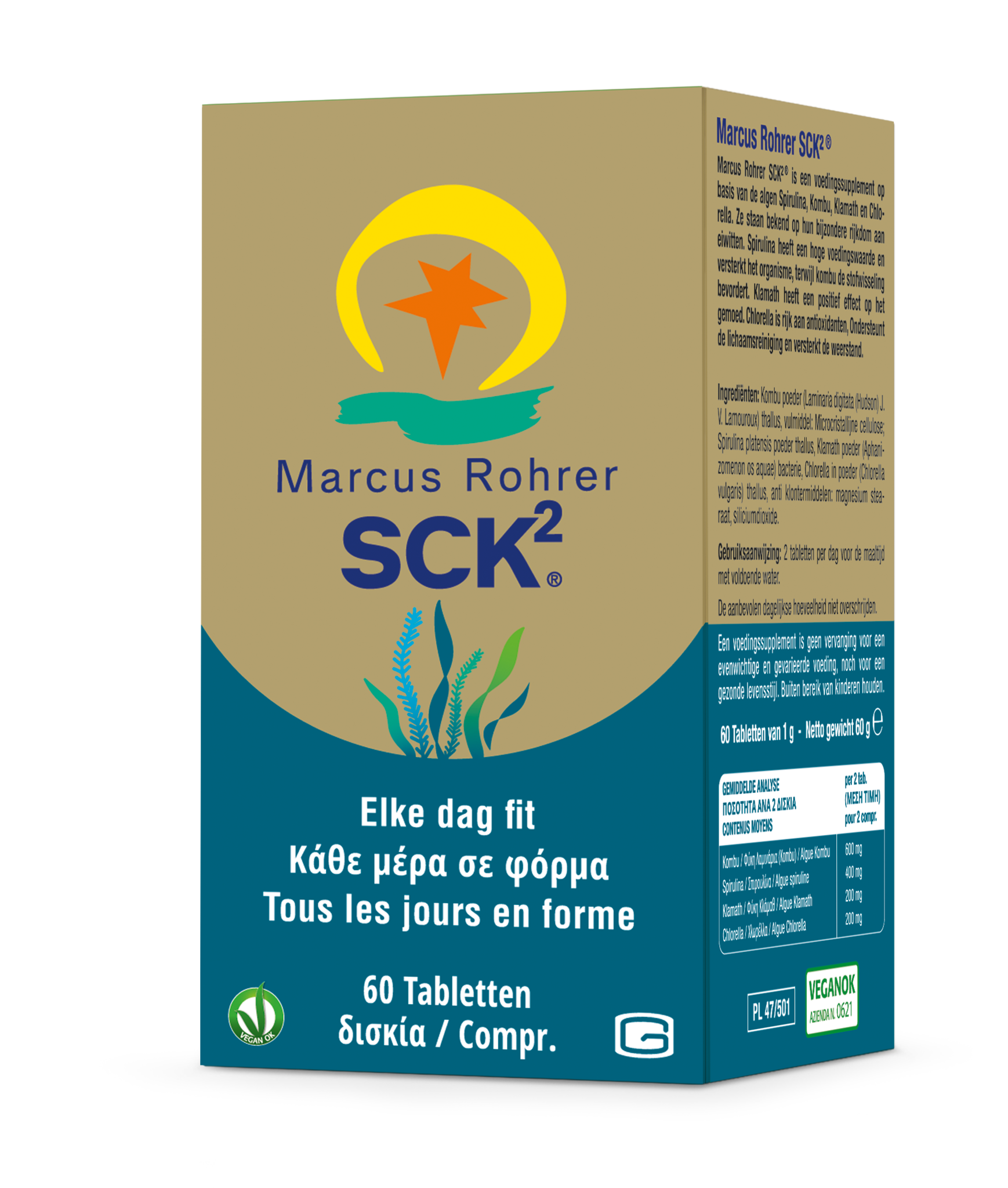 MARCUS ROHRER SPIRULINA MARCUS ROHRER SCK² SPIRULINA-CHLORELLA-KLAMATH-KOMBU (60 TABL)