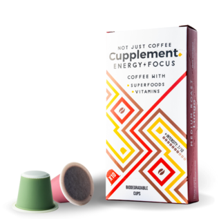 CUPPLEMENT COFFEE BLEND  ENERGY FOCUS BLEND - COFFEE WITH SUPERFOODS AND VITAMINS - LUNGO (10 CUPS)