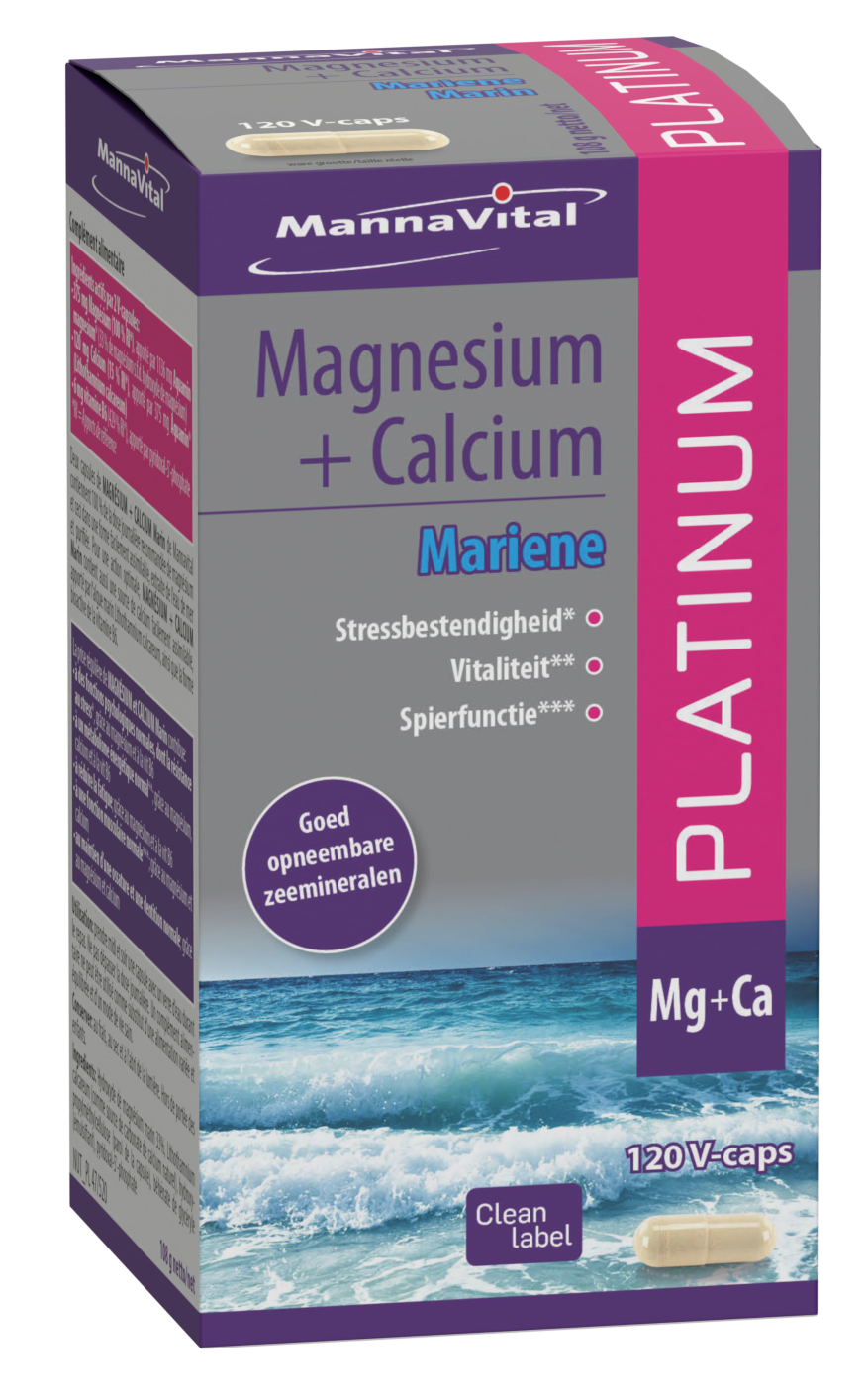 MANNAVITAL NATURAL PRODUCTS MARIENE MAGNESIUM + CALCIUM PLATINUM (120 V-CAPS)